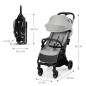 Лятна количка Kinderkraft Apino, Dove Grey