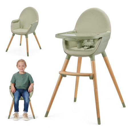Столче за хранене Kinderkraft Fini 2, 2в1, Green
