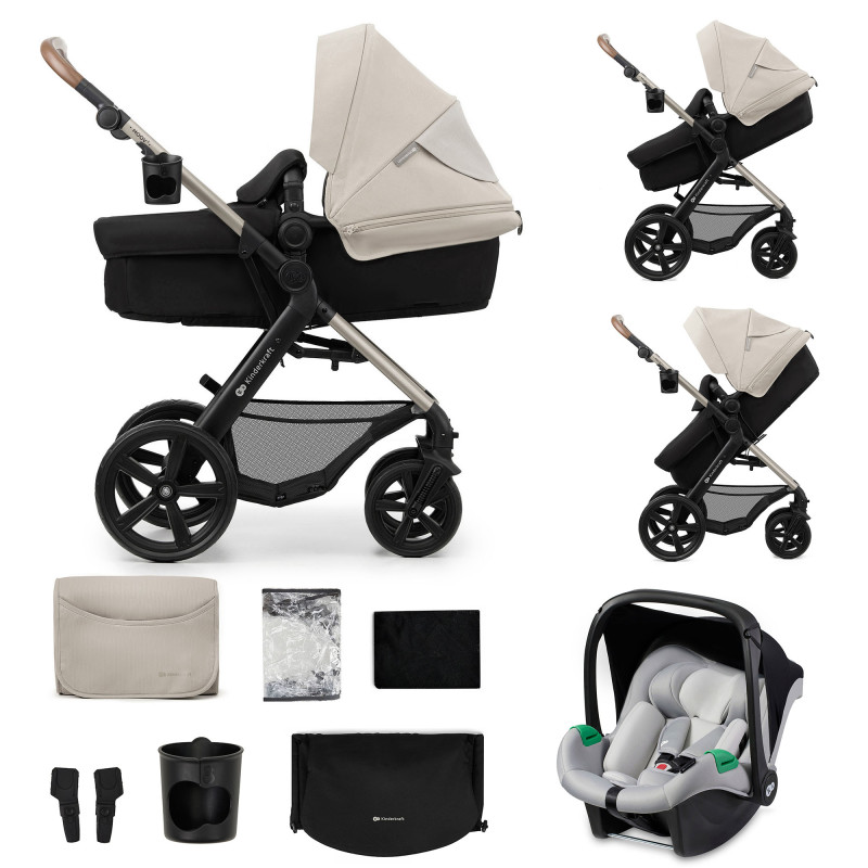 Комбинирана количка Kinderkraft MOOV 2 3в1, Moonlight Grey