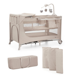 Бебешка кошара с аксесоари KinderKraft Joy full, Beige