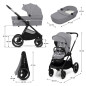 Комбинирана бебешка количка Kinderkraft NEA 2, PLATINIUM GREY