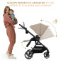 Kinderkraft YOXI бебешка количка 3в1 SAND BEIGE