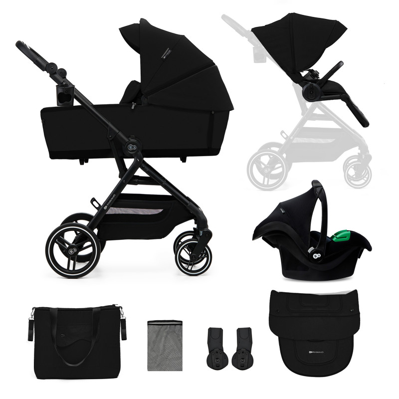 Kinderkraft YOXI бебешка количка 3в1 PURE BLACK Kinderkraft YOXI бебешка количка 3в1 PURE BLACK