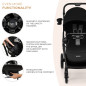 Kinderkraft YOXI бебешка количка 3в1 PURE BLACK Kinderkraft YOXI бебешка количка 3в1 PURE BLACK