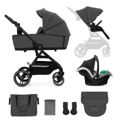 Kinderkraft YOXI бебешка количка 3в1 MOONLIGHT GREY