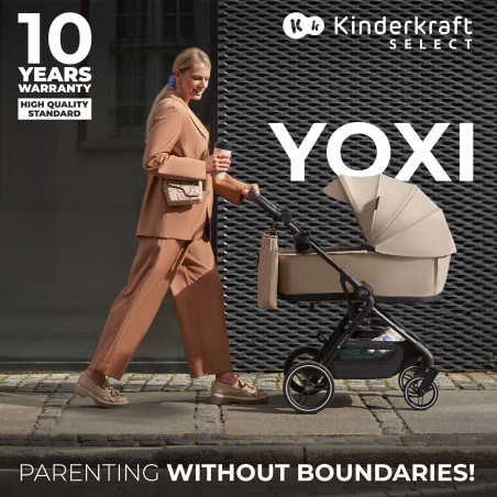 Kinderkraft YOXI бебешка количка 3в1 MOONLIGHT GREY