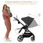 Kinderkraft YOXI бебешка количка 3в1 MOONLIGHT GREY Kinderkraft YOXI бебешка количка 3в1 MOONLIGHT GREY