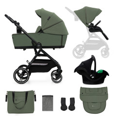 Kinderkraft YOXI бебешка количка 3в1 MYSTIC GREEN