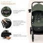Kinderkraft YOXI бебешка количка 3в1 MYSTIC GREEN Kinderkraft YOXI бебешка количка 3в1 MYSTIC GREEN