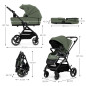 Kinderkraft YOXI бебешка количка 3в1 MYSTIC GREEN Kinderkraft YOXI бебешка количка 3в1 MYSTIC GREEN
