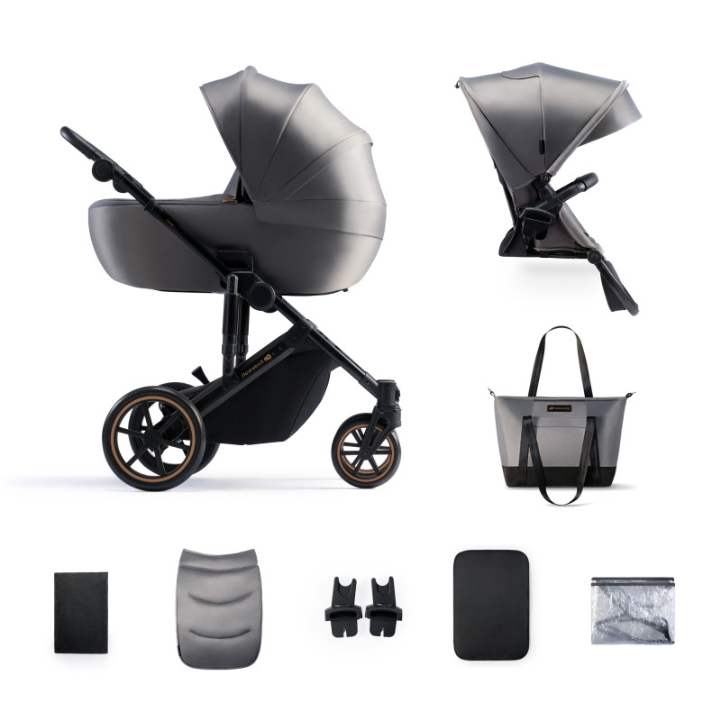 Бебешка количка 2в1 Kinderkraft Prime 2, SHADOW GREY