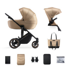 Бебешка количка 2в1 Kinderkraft Prime 2, SANDROSE BAIGE