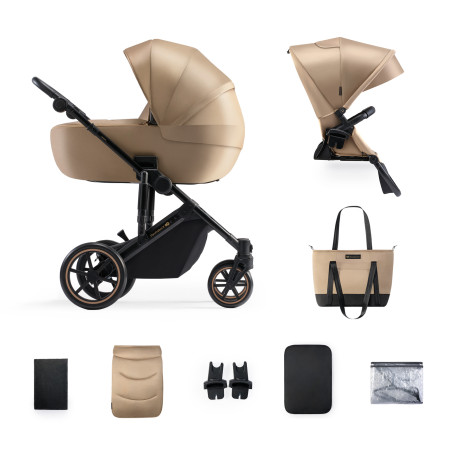 Бебешка количка 2в1 Kinderkraft Prime 2, SANDROSE BAIGE