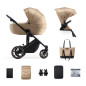 Бебешка количка 2в1 Kinderkraft Prime 2, SANDROSE BAIGE