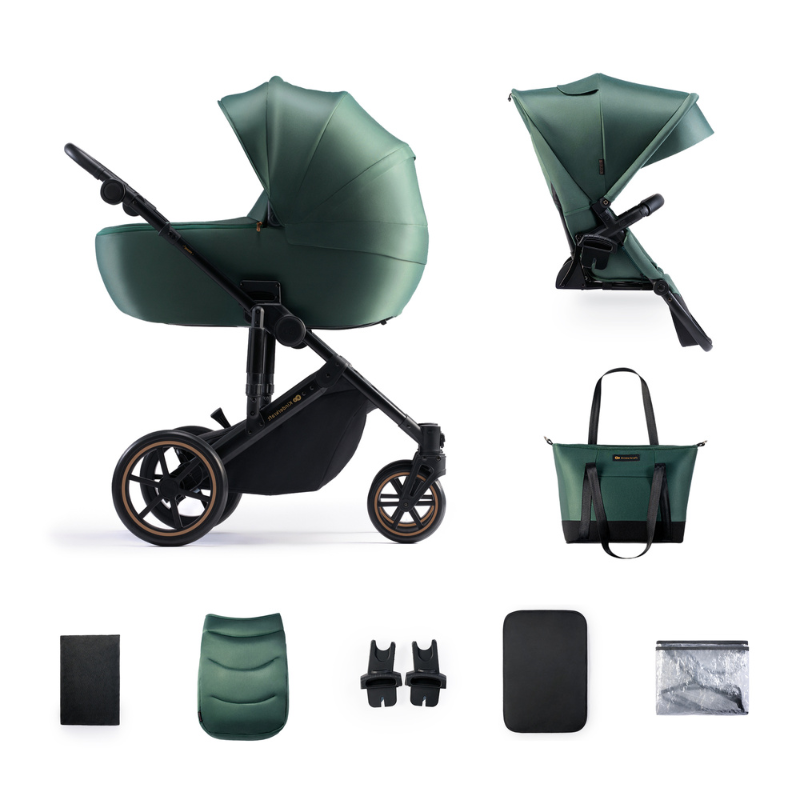 Бебешка количка 2в1 Kinderkraft Prime 2, DARK GREEN