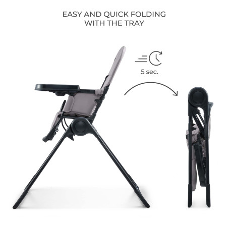 Kinderkraft BINCI столче за хранене GREY