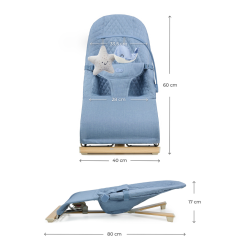 Kinderkraft MIMI шезлонг NORDIC BREEZE