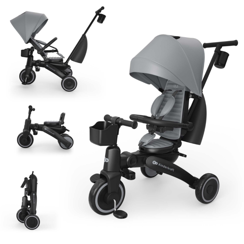 Сгъваема триколка Kinderkraft Jazz 3, Grey