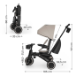 KinderKraft JAZZ 3 сгъваема триколка БЕЖОВА