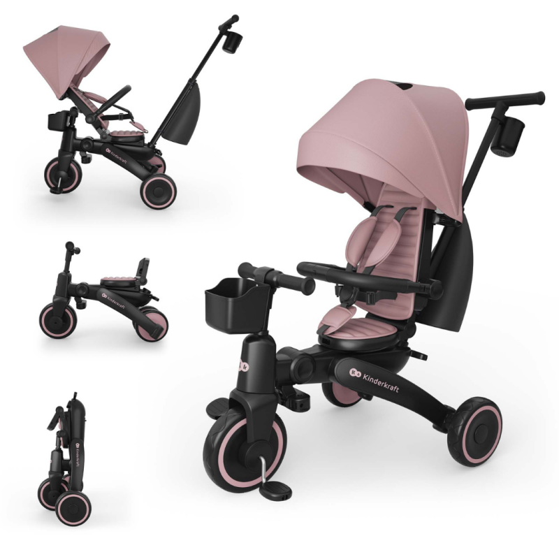 Сгъваема триколка Kinderkraft Jazz 3, Pink