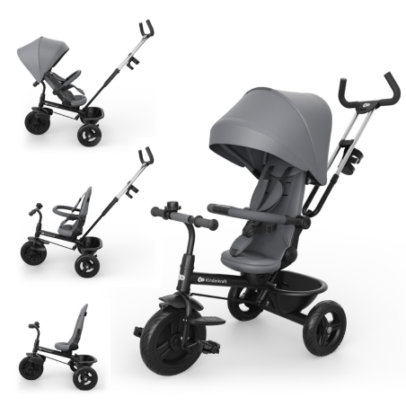 Триколка Kinderkraft ASTON 2 Plus, Grey