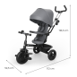 KinderKraft ASTON 2 PLUS триколка СИВА