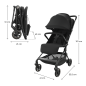 Kinderkraft NEBO бебешка количка MIDNIGHT BLACK