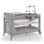 Kinderkraft LEODY UP сгъваема бебешка кошара с аксесоари GREY