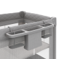 Kinderkraft LEODY UP сгъваема бебешка кошара с аксесоари GREY
