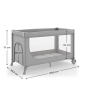 Kinderkraft LEODY UP сгъваема бебешка кошара GREY
