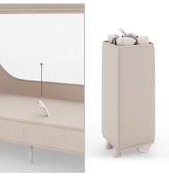 Kinderkraft LEODY UP сгъваема бебешка кошара BEIGE