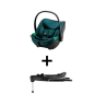 KinderKraft кошче за кола I-Care Harbor Blue + Isofix база