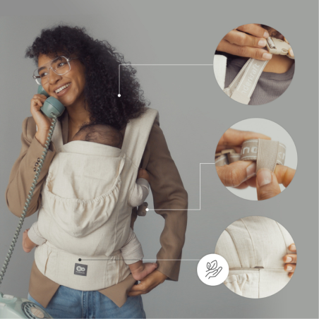 Kinderkraft ELARA ергономична раница BEIGE