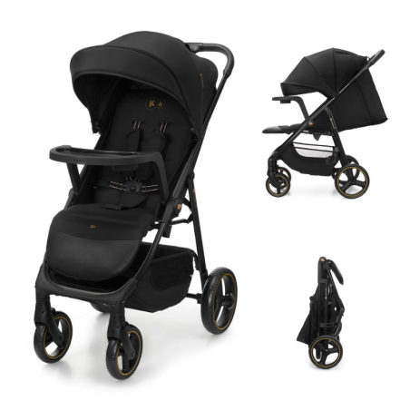 Бебешка количка с табла Kinderkraft TRIG 3, ONYX BLACK