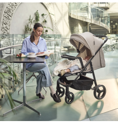 Kinderkraft TRIG 3 бебешка количка с табла STONE BEIGE