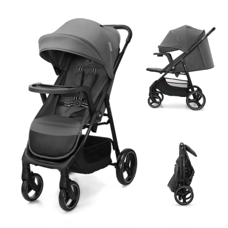 Бебешка количка с табла Kinderkraft TRIG 3, GRANITE GREY