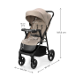 Kinderkraft TRIG 3 бебешка количка с табла STONE BEIGE Kinderkraft TRIG 3 бебешка количка с табла STONE BEIGE