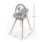KinderKraft FINI UP столче за хранене GREY KinderKraft FINI UP столче за хранене GREY