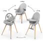 KinderKraft FINI UP столче за хранене GREY KinderKraft FINI UP столче за хранене GREY