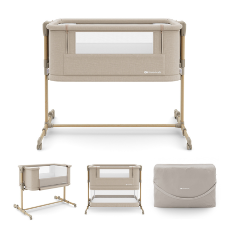 KinderKraft NESTEE GROW 2 бебешка кошара BEIGE