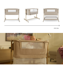 KinderKraft NESTEE GROW 2 бебешка кошара BEIGE