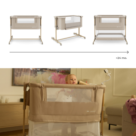 KinderKraft NESTEE GROW 2 бебешка кошара BEIGE