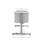KinderKraft NESTEE GROW 2 бебешка кошара LIGHT GREY