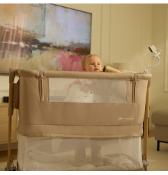 KinderKraft NESTEE GROW 2 бебешка кошара LIGHT GREY