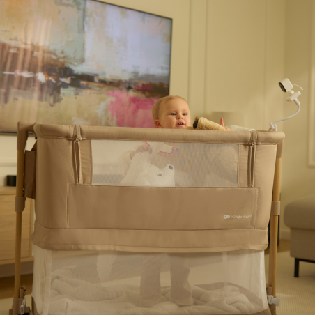 KinderKraft NESTEE GROW 2 бебешка кошара LIGHT GREY