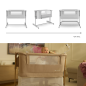 KinderKraft NESTEE GROW 2 бебешка кошара LIGHT GREY