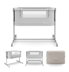 Бебешка кошара KinderKraft NESTEE GROW 2, LIGHT GREY