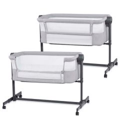 Бебешка кошара KinderKraft NESTEE UP 2, LIGHT GREY