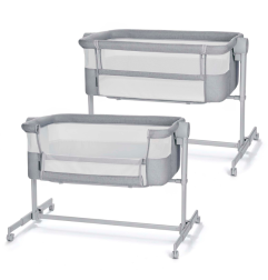 Бебешка кошара KinderKraft NESTEE UP 2, FULL GREY