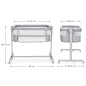 KinderKraft NESTEE UP 2 бебешка кошара LIGHT GREY